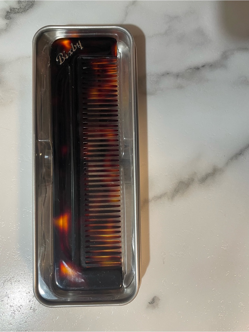 Bixby The Original Fine Tooth Comb. Italian Cellulose Acetate With Tin Case - Picture 2 of 4